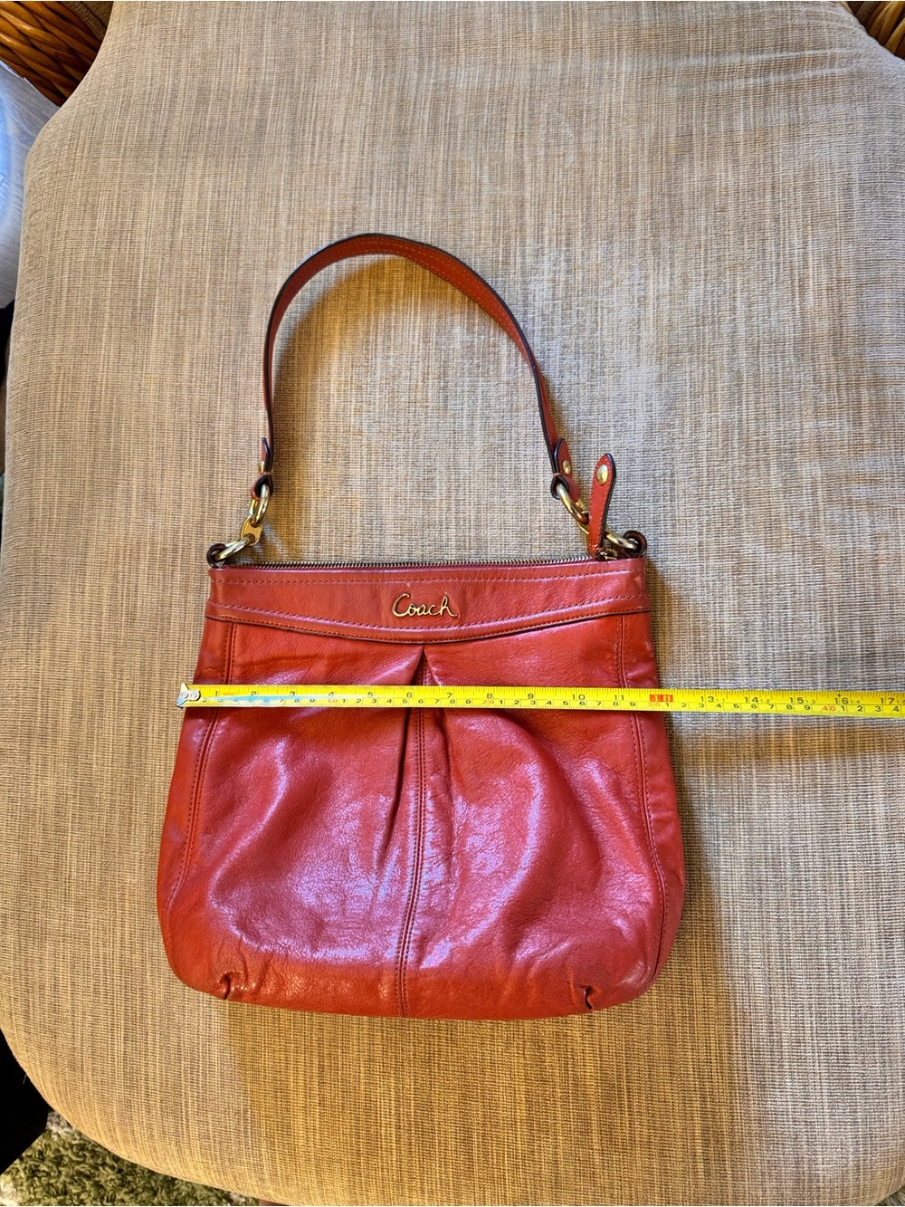 Coach Y2K Orange Leather Shoulder Bag - Picture 9 of 11